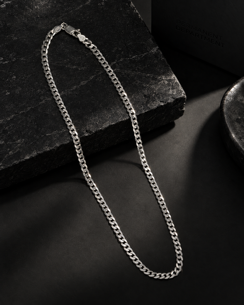 Cadena Grumet 001 de plata 925, 60 cm