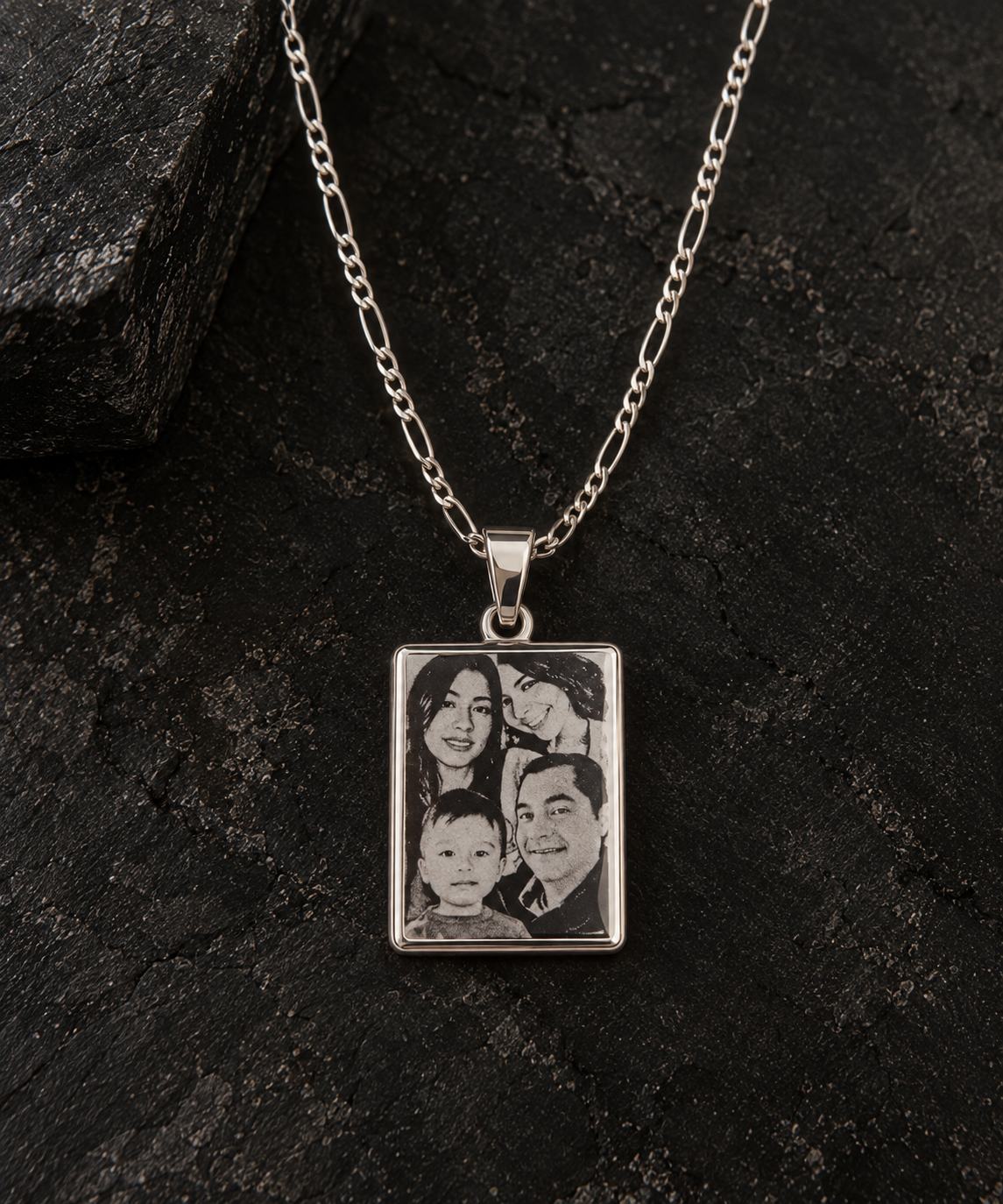 Fotograbado Placa Grande 004 — Plata 925 Personalizado