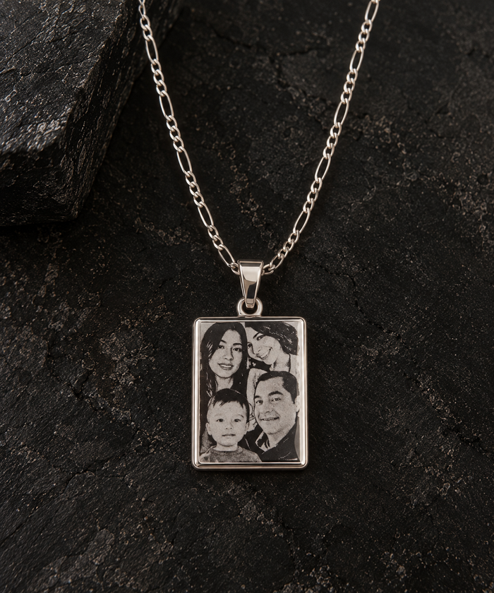 Fotograbado Placa Grande 004 — Plata 925 Personalizado