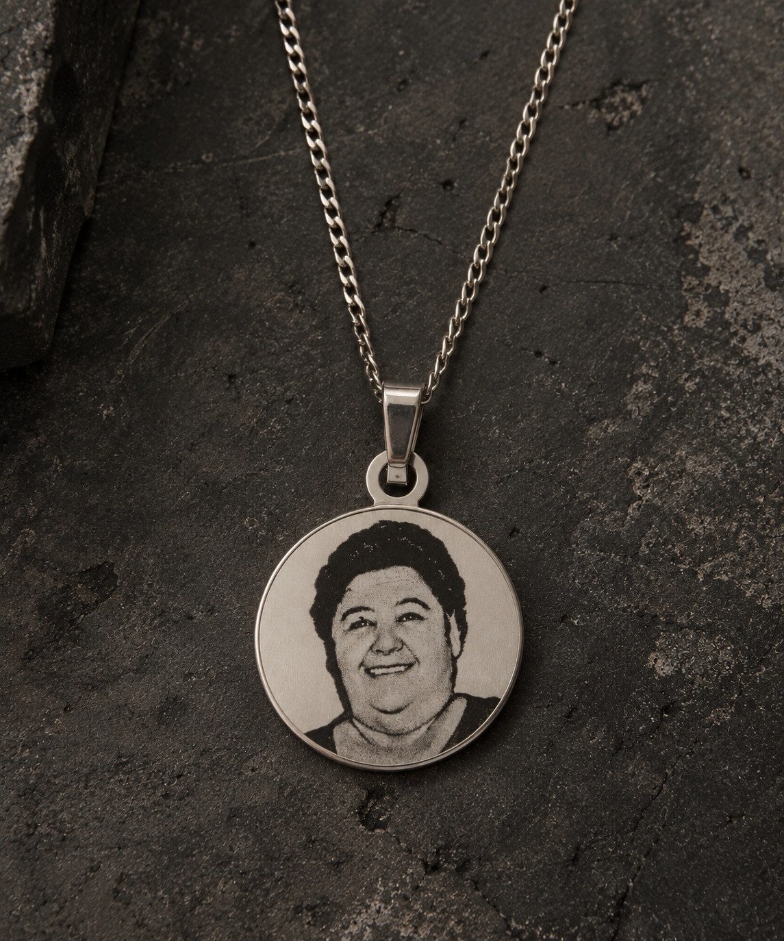 Fotograbado Disco Grande 002 — Plata 925 Personalizado
