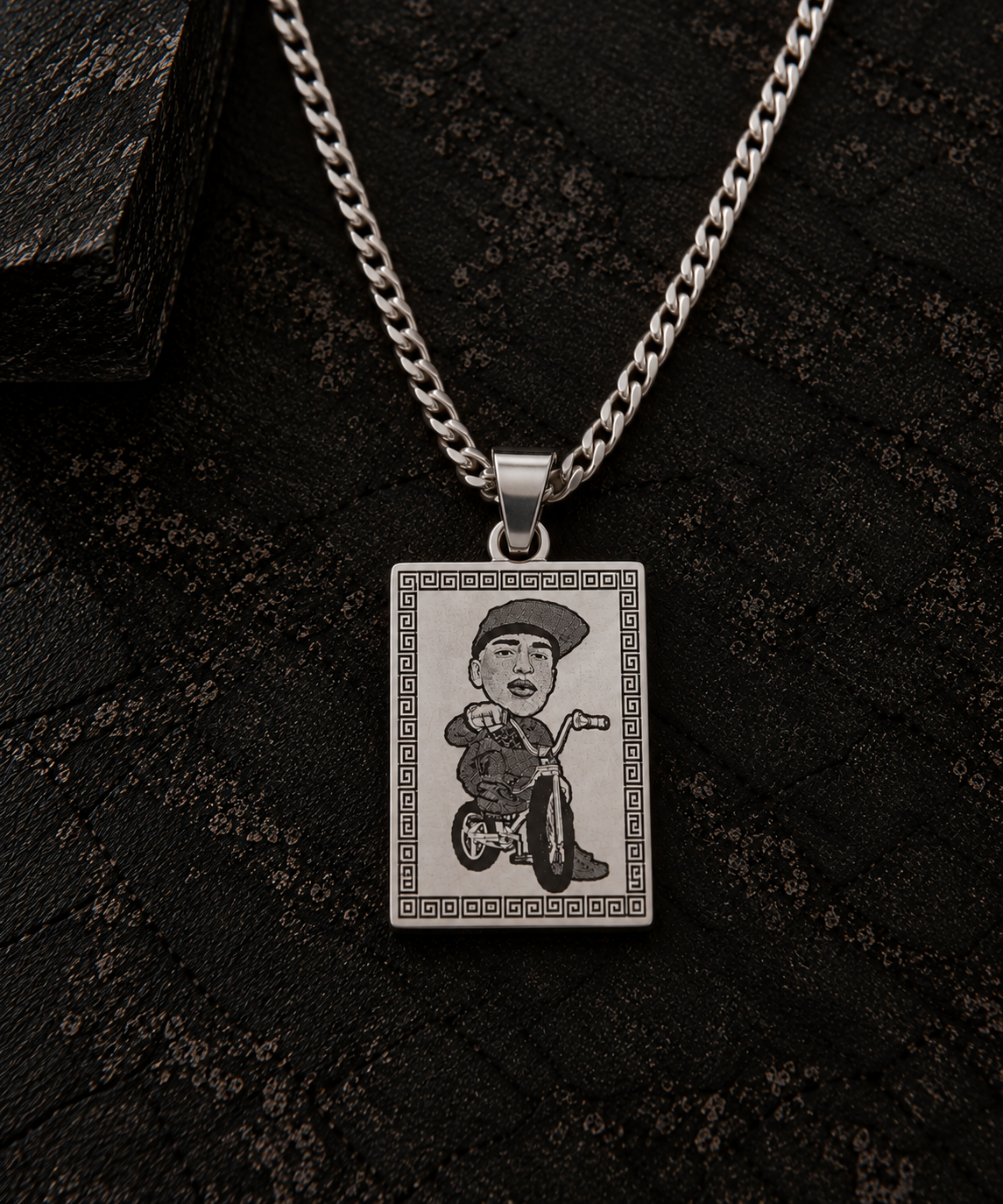 Fotograbado Placa XL 005 — Plata 925 Personalizado