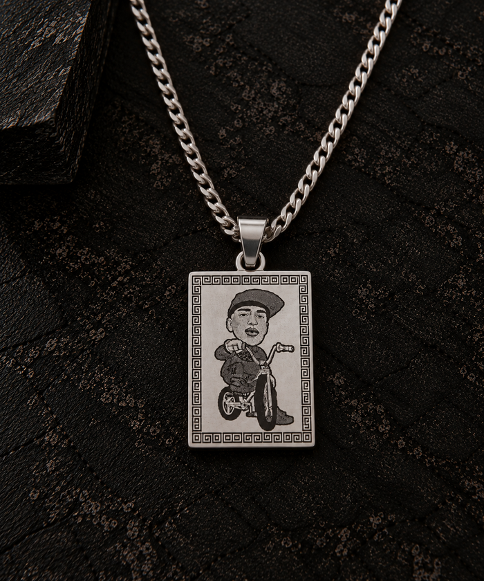 Fotograbado Placa XL 005 — Plata 925 Personalizado
