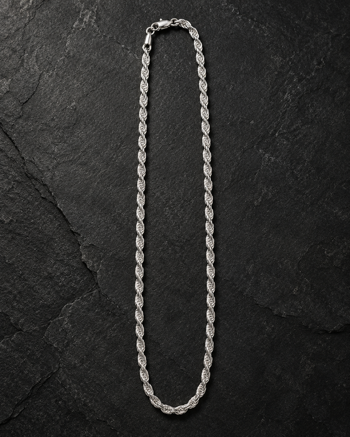 Cadena Turbillón 001 Plata 925 — 60 cm