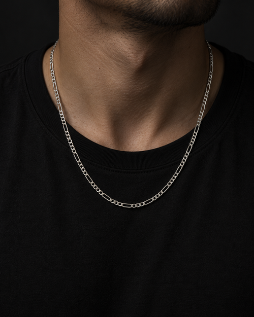 Cadena Cartier 002 de plata 925, 60 cm, detalle